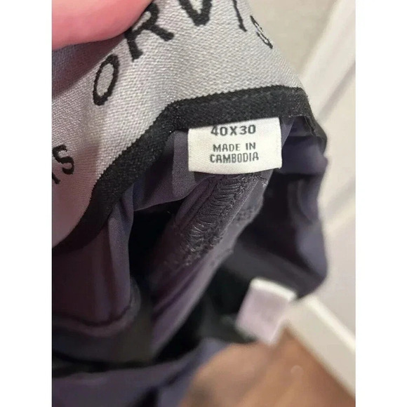 ORVIS Performance Tech Pants Mens 40x30 Gray Straight Water Repellant Flat Front - Picture 13 of 13